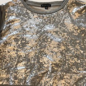 Beyond Yoga Silver Foil Crop Sweatshirt